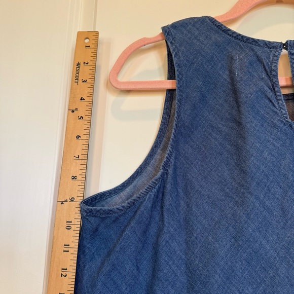 GAP 1969 Denim A-Line - shift dress with pockets - Size Large - EUC - Picture 9 of 10